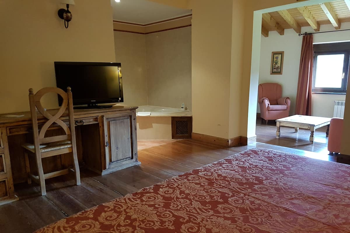 suite | living area | flat-screen tv