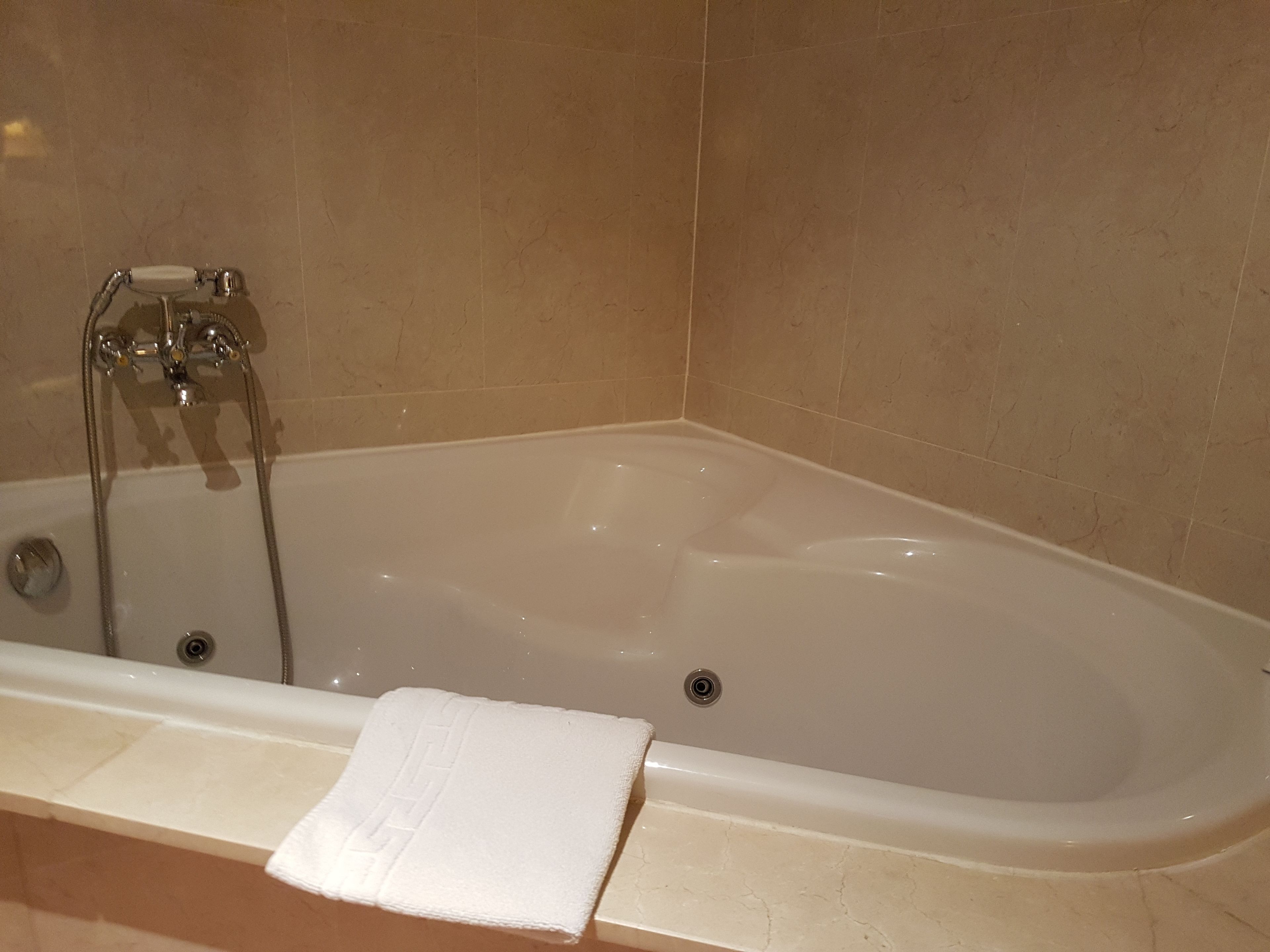 suite | bathroom | shower, hair dryer