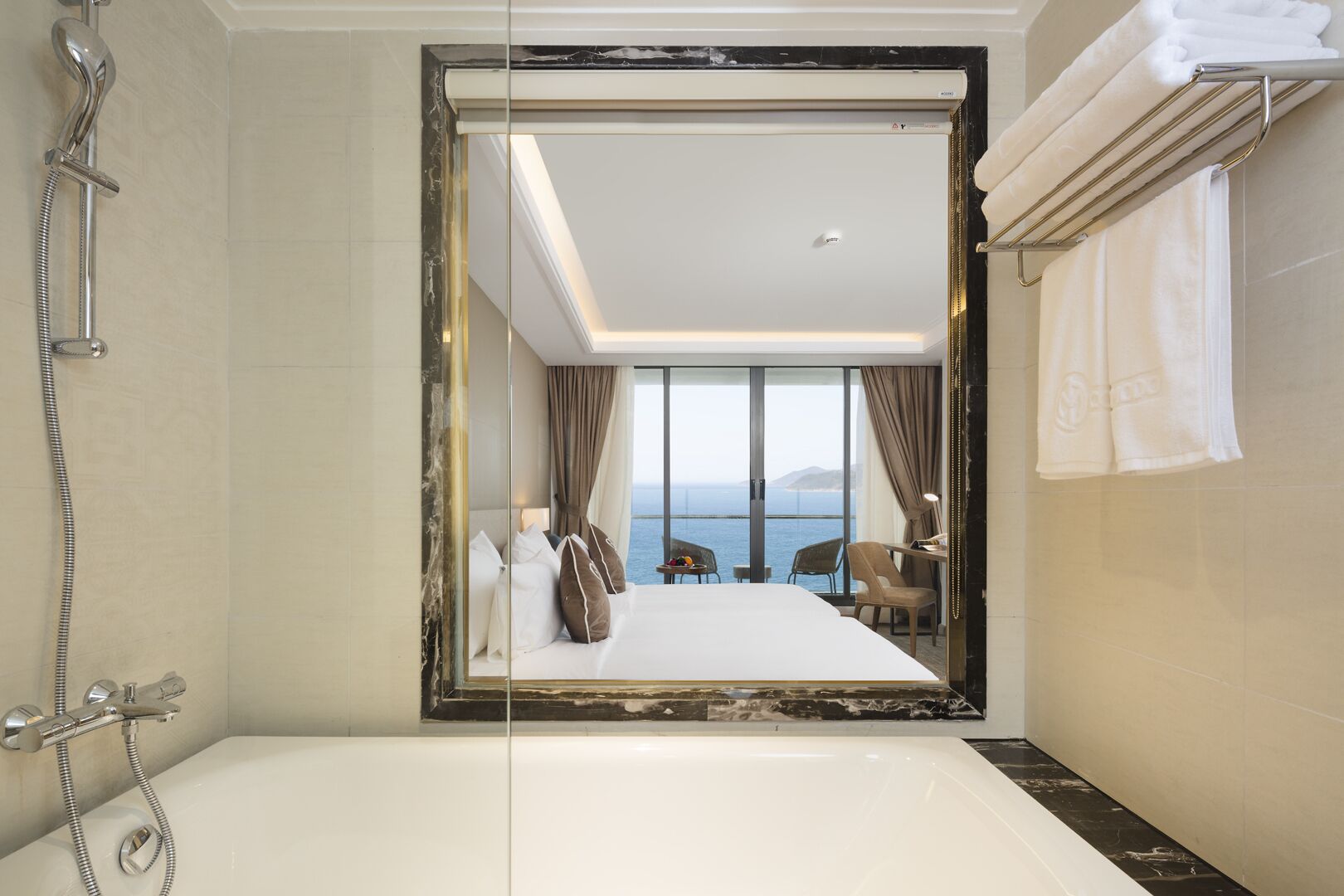 premier deluxe twin room | bathroom | free toiletries, hair dryer, slippers, bidet