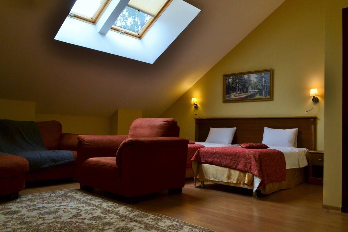 Double or Twin Room (Attic) | 1 bedroom, iron/ironing board, free WiFi, bed sheets