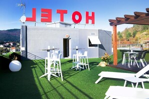 Outdoor banquet area