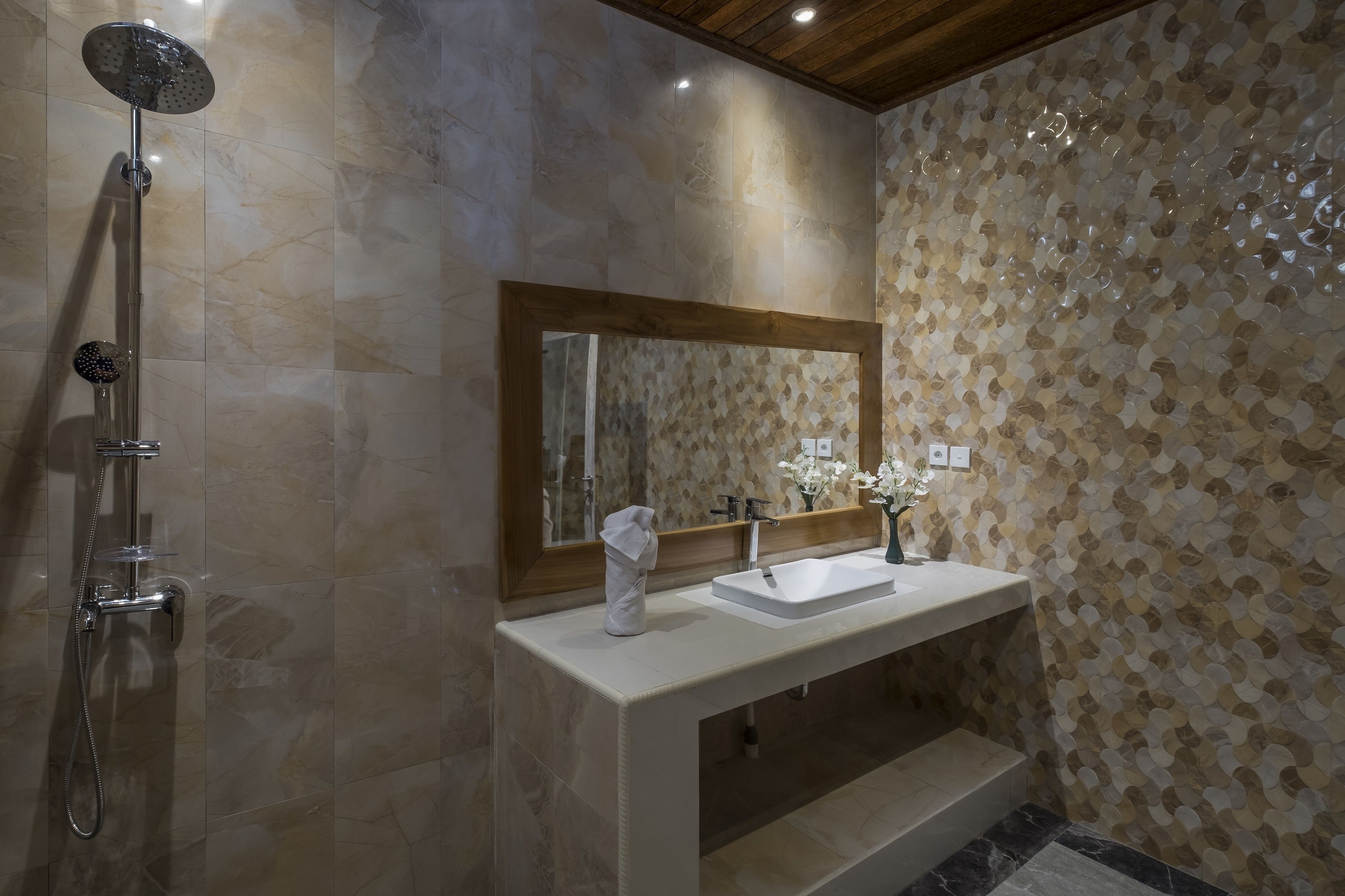 Villa, 1 Schlafzimmer | Badezimmer | Dusche, kostenlose Toilettenartikel, Hausschuhe, Handtücher