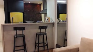 Appartement | Coin cuisine privé | Réfrigérateur, plaque de cuisson