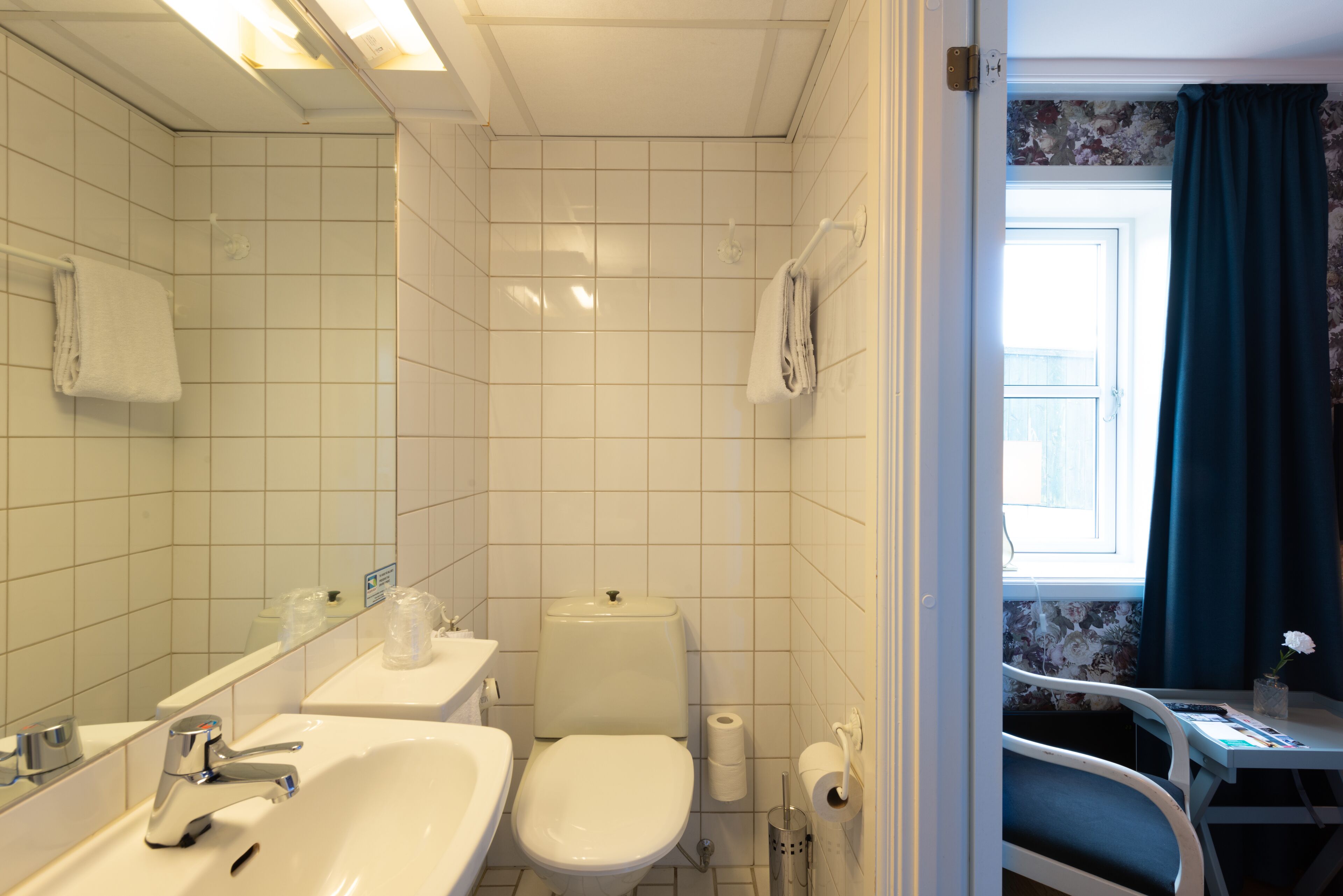 double room (mini) | bathroom | shower, hair dryer, towels
