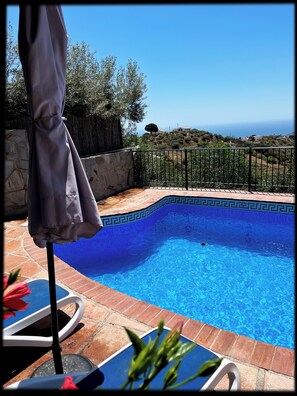 Outdoor pool - Stunning Rural Apartment With Private Pool, full AC and Panoramic Sea View  (Frigiliana)
