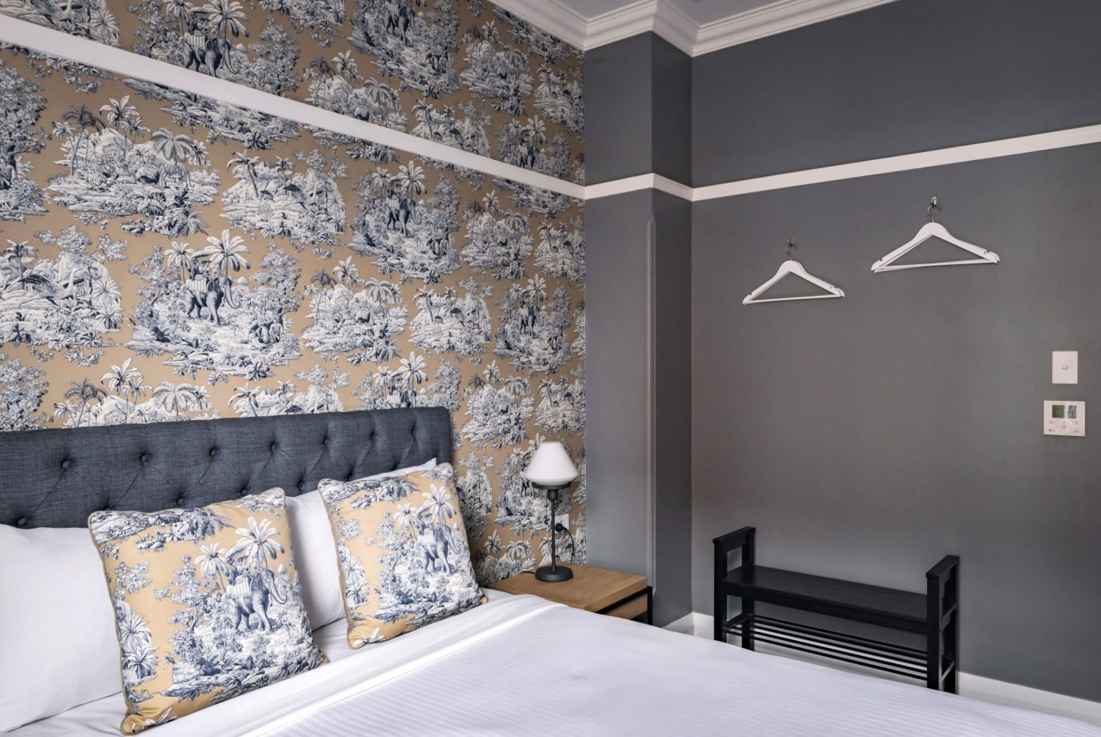 queen room, shared bathroom | iron/ironing board, free wifi, bed sheets