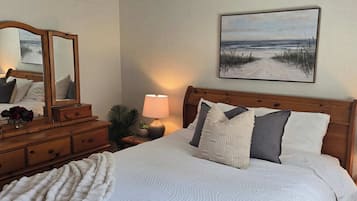 2 bedrooms, pillowtop beds, in-room safe, iron/ironing board
