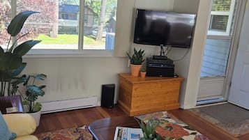 Smart TV, fireplace, DVD player, table tennis