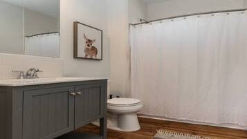 Bathtub, hair dryer, towels