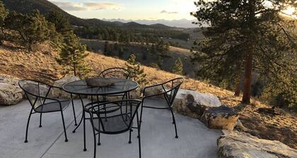 Mountain house overlooking Bear Basin Valley and the Sangre de Cristo Range.