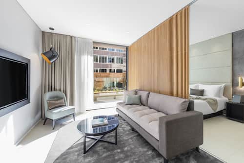 Premier 1 Bedroom Suite | Living room | 55-inch Smart TV with digital channels, TV, Netflix