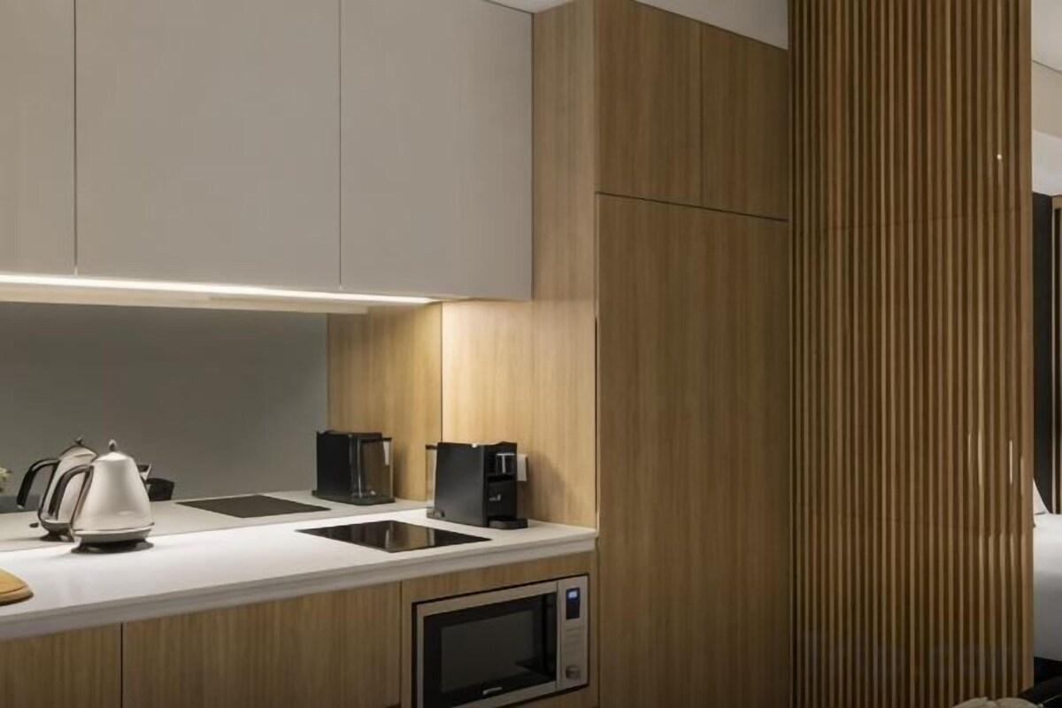 Private kitchen | Espresso maker, coffee/tea maker, fridge, microwave