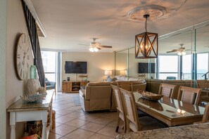 Smart TV, DVD player, books, video library