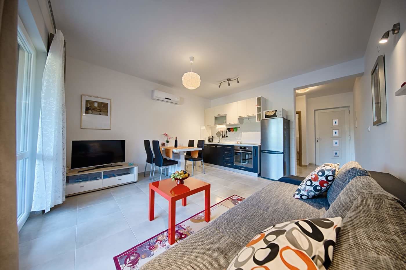 Apartment, Sea View (AP 2) | Living area | Flat-screen TV