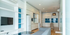 City Apartment, 2 Bedrooms | Living area | Flat-screen TV