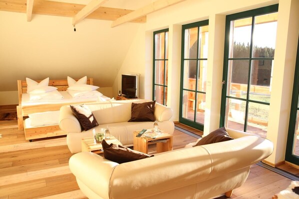 1 غرفة نوم ومأكولات ومشروبات مجانية في الميني بار ومكتب وواي فاي مجانًا