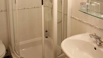 Free toiletries, hair dryer, heated floors, towels