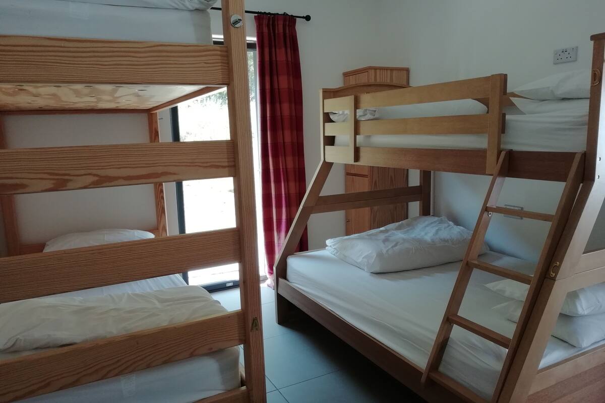 Blackout curtains, free WiFi, bed sheets