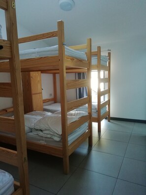 Blackout curtains, free WiFi, bed sheets