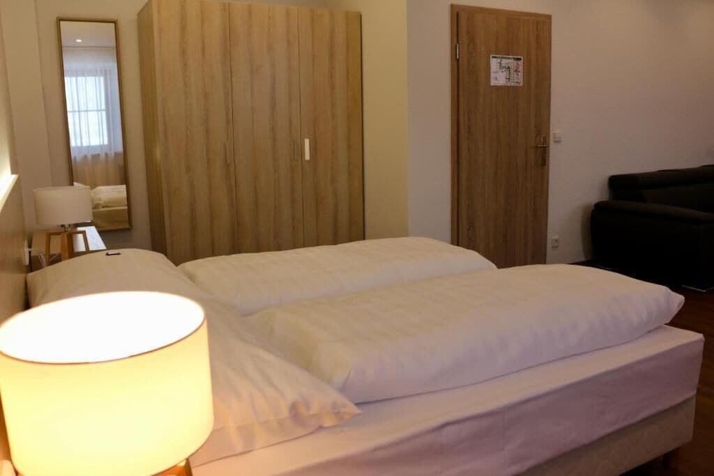 desk, blackout curtains, free wifi, bed sheets