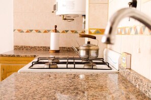 Fridge, microwave, stovetop, coffee/tea maker - Complejo Granaderos (Mendoza)