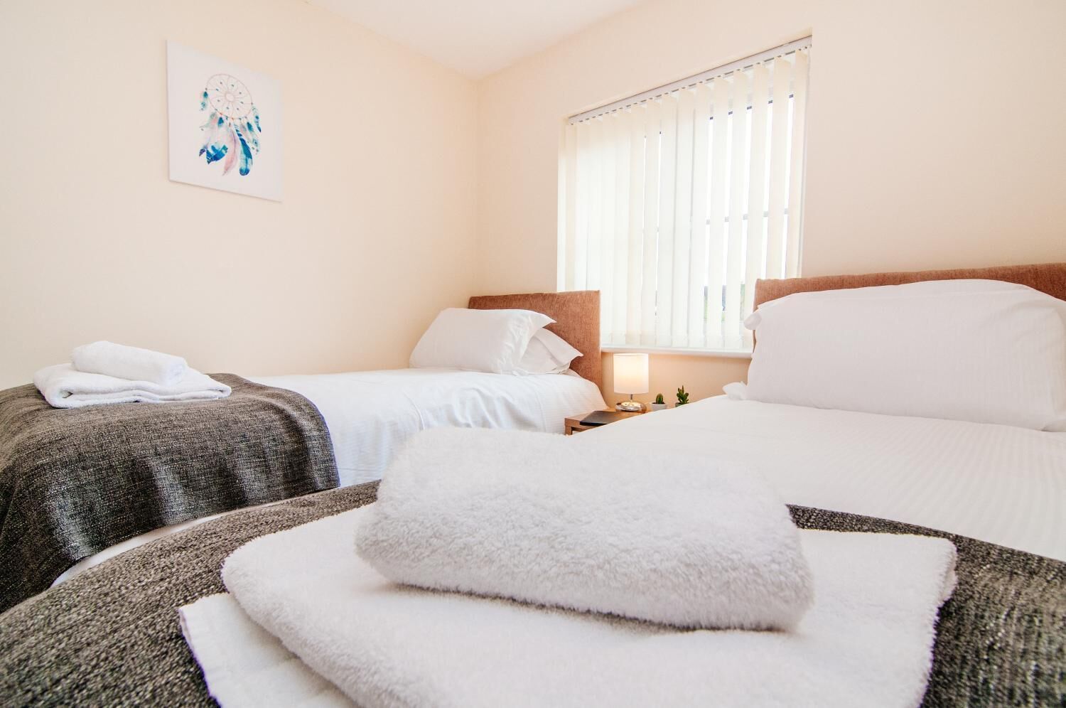 3 bedrooms, premium bedding, iron/ironing board, free WiFi