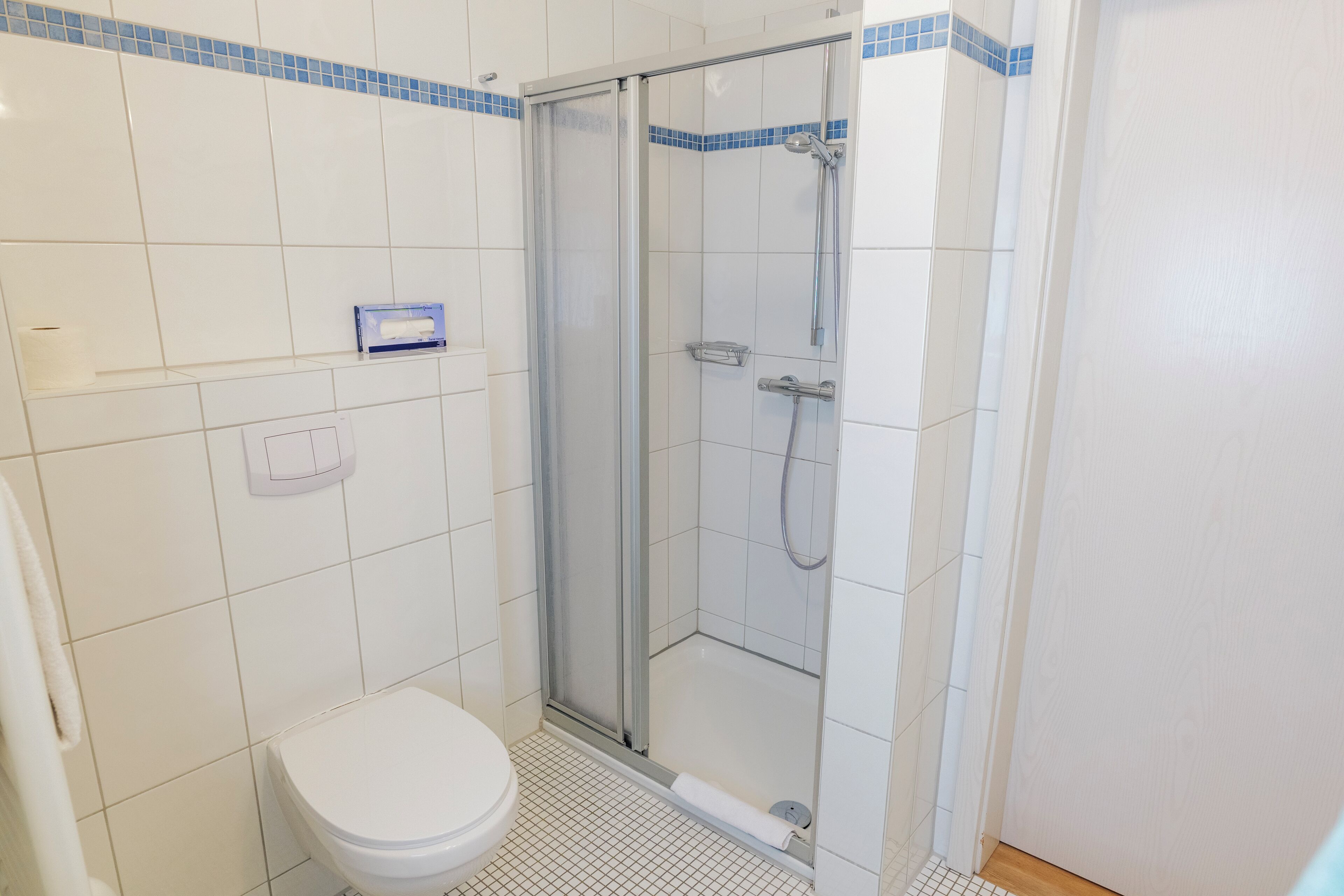 Apartamento, 2 quartos | Banheiro | Chuveiro, produtos de toalete grátis, secador de cabelo 