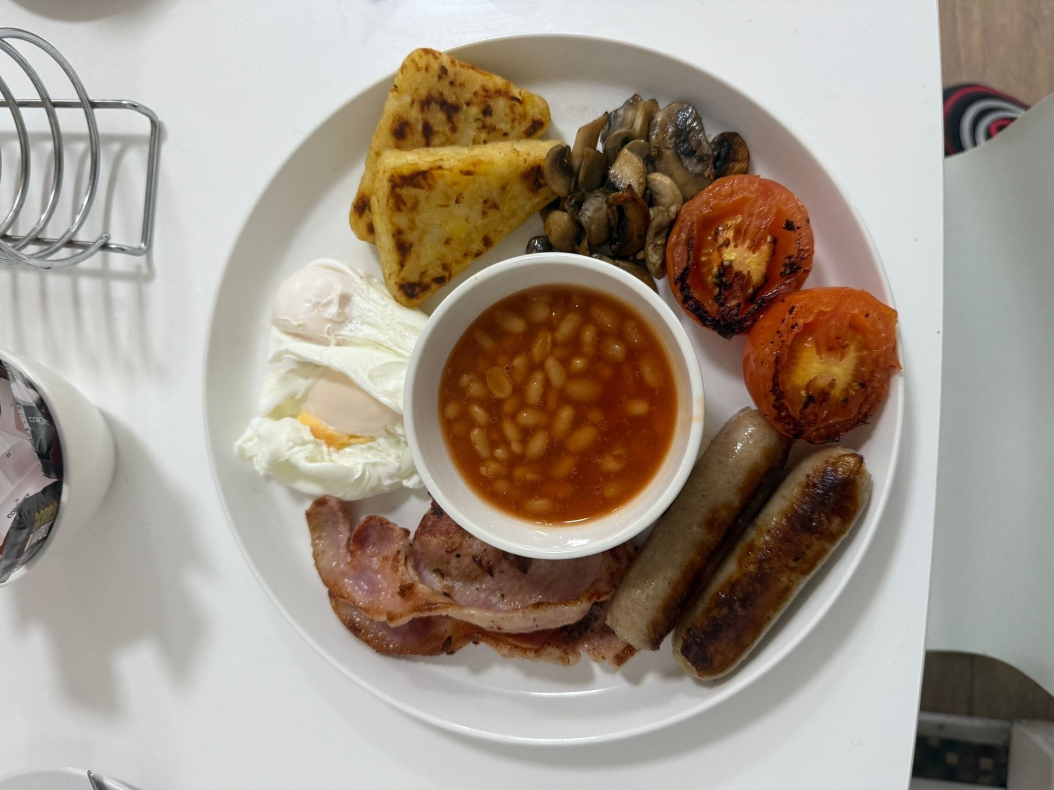 daily self-service breakfast (gbp 10.99 per person)