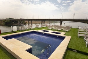 Outdoor pool, a rooftop pool