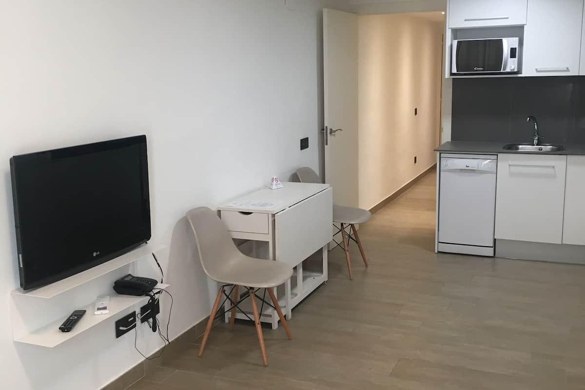 apartment, 1 bedroom | 1 bedroom, minibar, in-room safe, laptop workspace