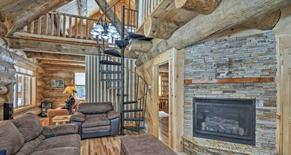 Custom Log Cabin w/ Deck & 45 Acres By Pine River!