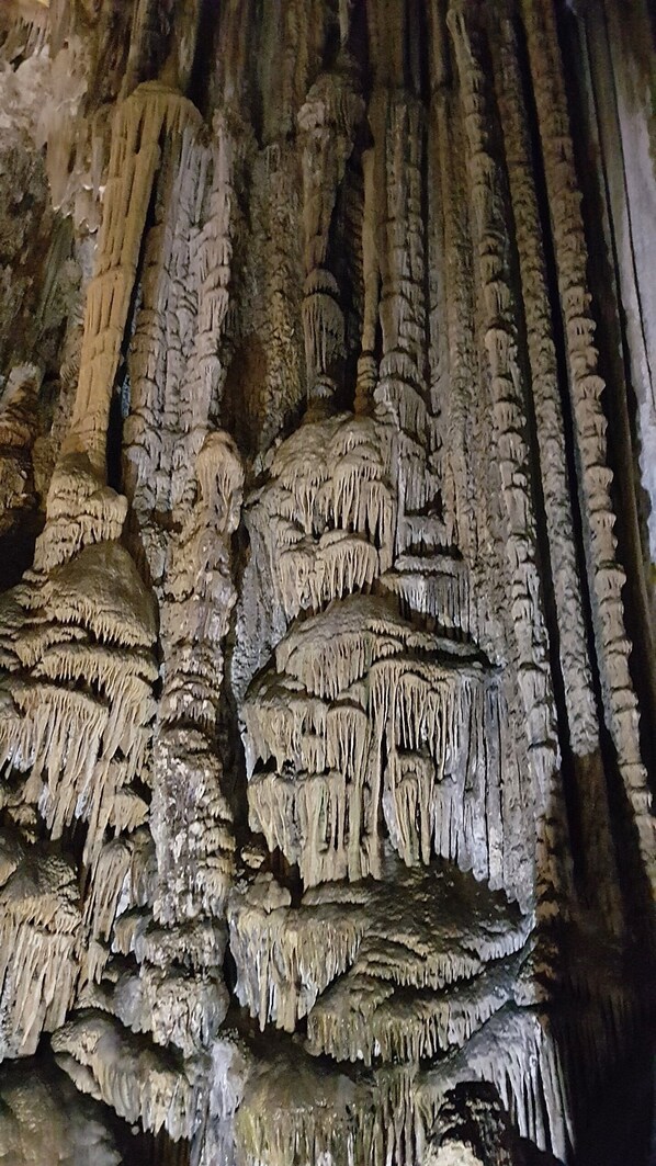 A cave with stalactites and stalagmites. - Malaga: MALAGA, COSTA DEL SOL, First –floor Beachfront Apartment. Direct access to beach. Tennis courts and swimming pool. (MALAGA)