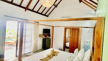 Deluxe-villa | Premium-sengetøj, Select Comfort-senge, pengeskab på værelset