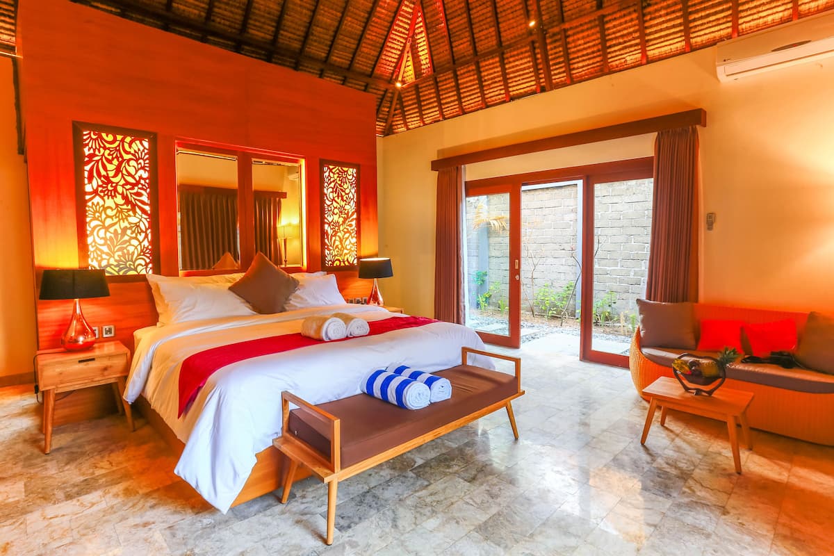 1 slaapkamer, luxe beddengoed, een minibar, een kluis op de kamer