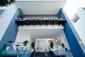 Majoituspaikan sisäänkäynti