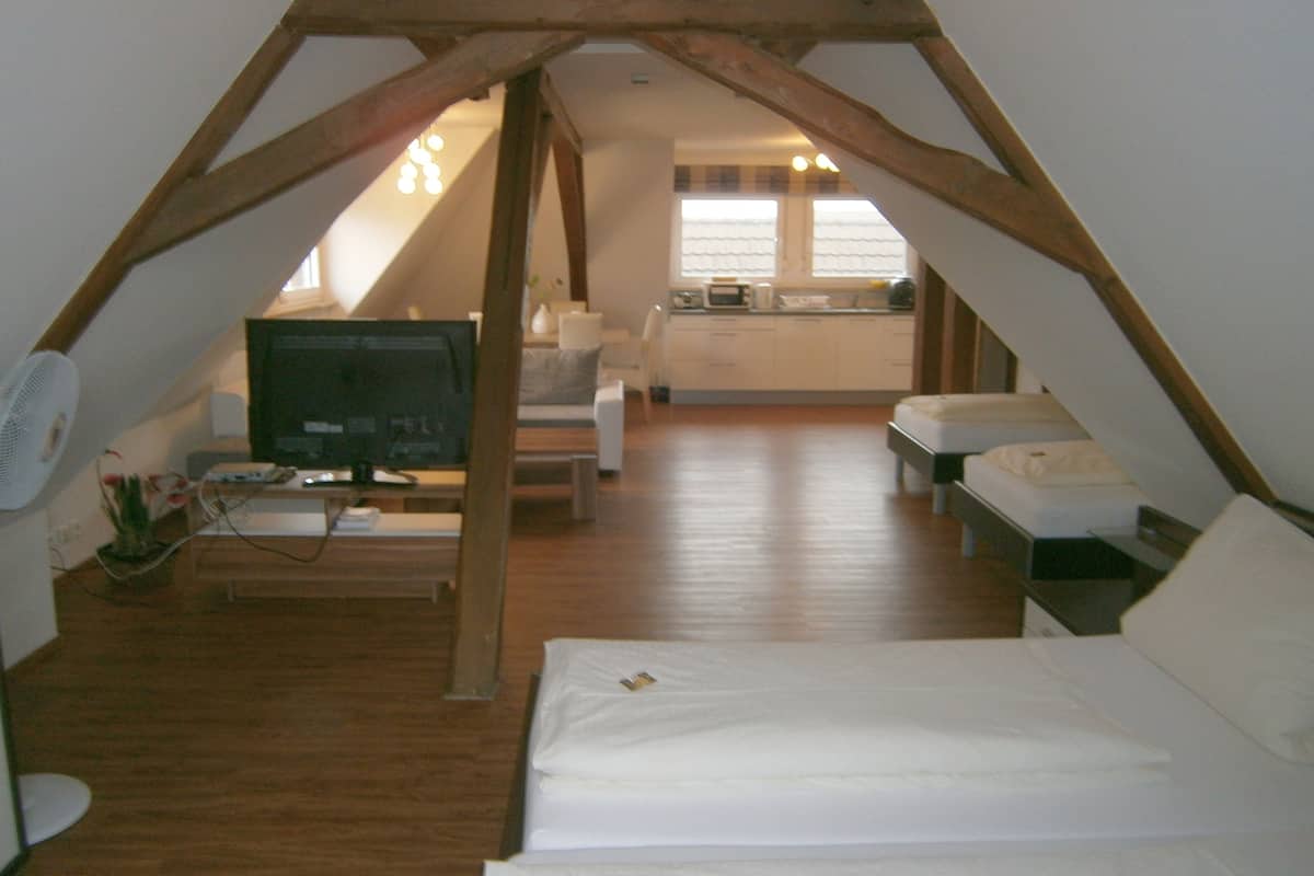 loft, non smoking, refrigerator & microwave | 1 bedroom, soundproofing, cots/infant beds, rollaway beds