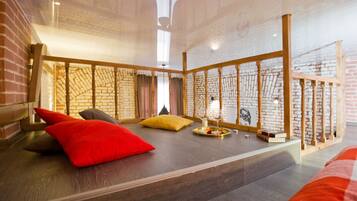 Grand-Apartment, 1 Schlafzimmer (5) | 1 Schlafzimmer, hochwertige Bettwaren, Verdunkelungsvorhänge