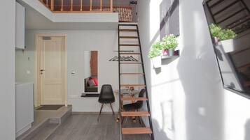 Design-Apartment, 1 Schlafzimmer (3) | 1 Schlafzimmer, hochwertige Bettwaren, Verdunkelungsvorhänge