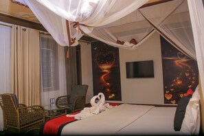 Suite – superior, strandutsikt | 1 soverom, sengetøy i egyptisk bomull og sengetøy av topp kvalitet