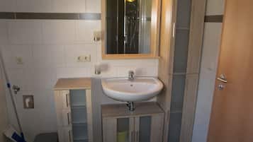 Shower, soap, toilet paper