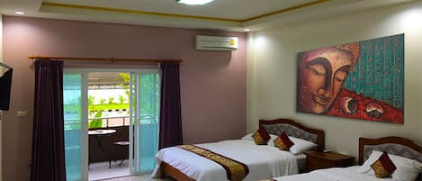 Tremannsrom – standard | Blendingsgardiner og wi-fi (inkludert)