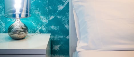 Doppelzimmer (Turchese) | Hochwertige Bettwaren, Zimmersafe, Schreibtisch, Verdunkelungsvorhänge