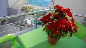 Apartment, Balcony | Balcony view - Kleri Beach Apartments (Sarandë)