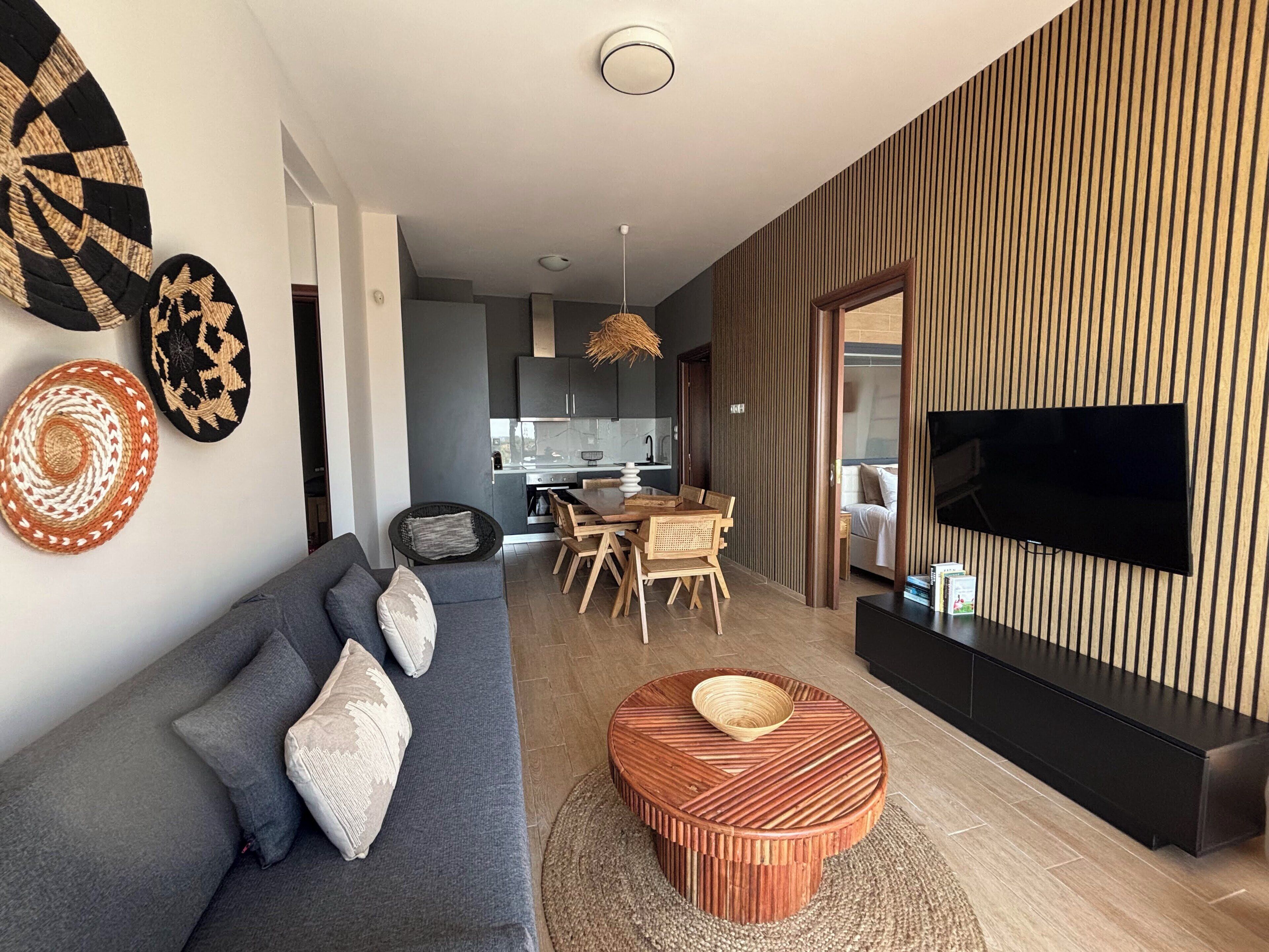 Fernseher, Kamin, DVD-Player, Stereoanlage