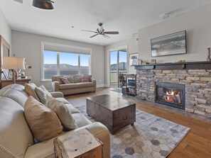 TV, fireplace, ping pong