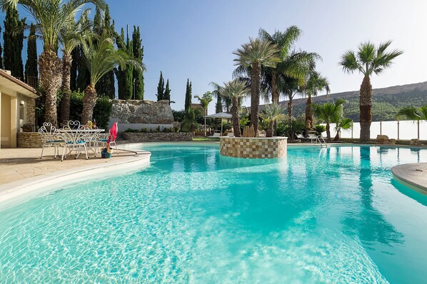 A heated pool