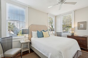 3 bedrooms, desk, iron/ironing board, travel cot