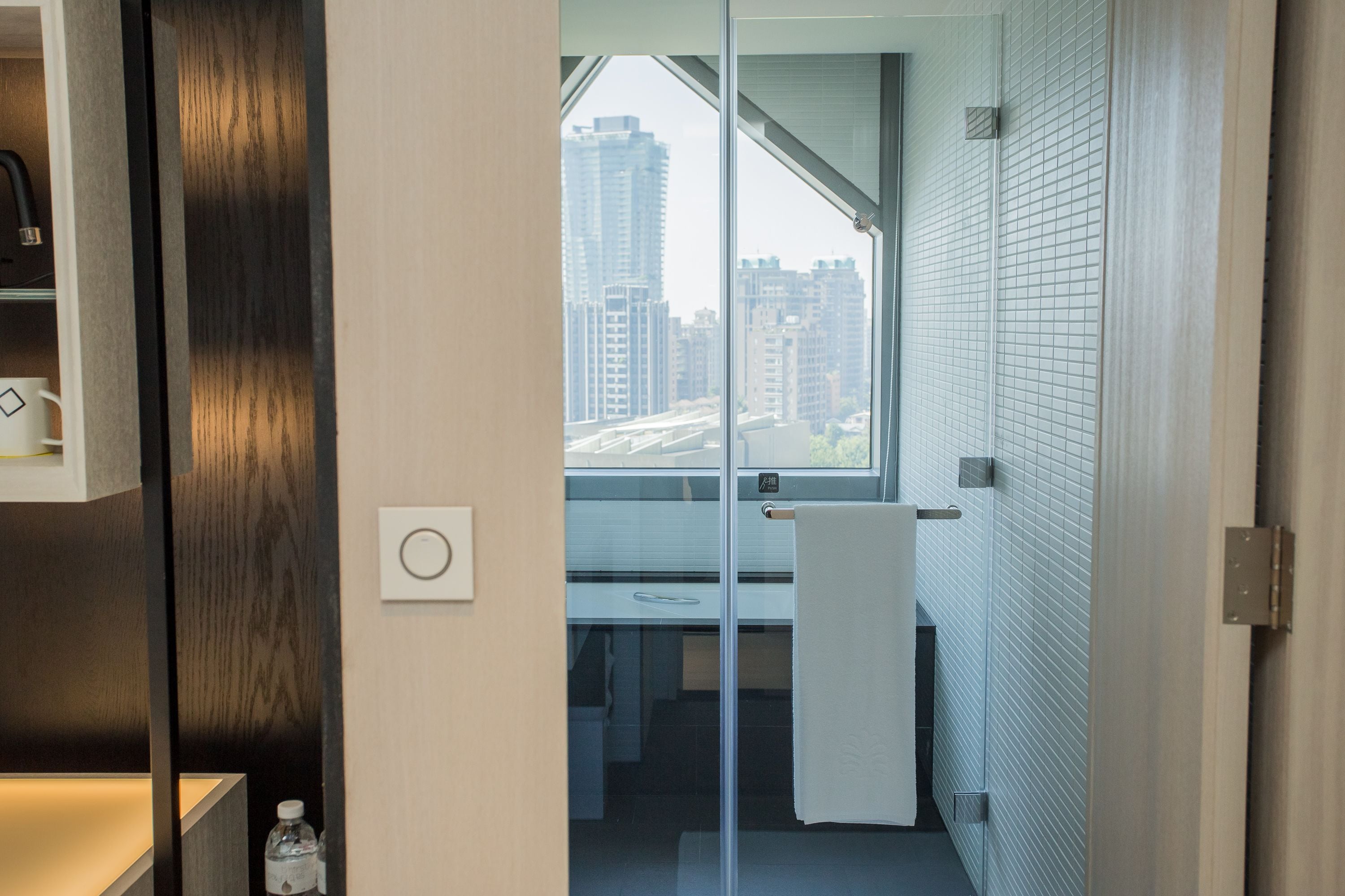 hair dryer, slippers, towels, soap