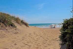 Vlak bij het strand