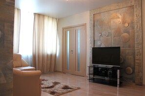 Apartment, 1 Schlafzimmer | Wohnbereich | Flachbildfernseher
